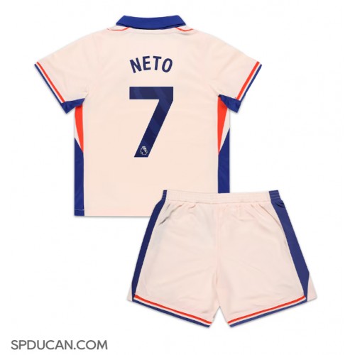 Dječji Nogometni Dres Chelsea Pedro Neto #7 Gostujuci 2024-25 Kratak Rukav (+ Kratke hlače)